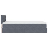 thumbnail of vidaXL Ottoman-Bett mit Matratze & LEDs Dunkelgrau 100x200 cm Samt