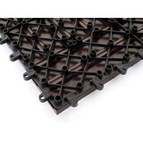 thumbnail of WPC Bodenfliese Rhone, Holzoptik Balkon/Terrasse, 11x je 30x30cm = 1qm ~ Basis, coffee versetzt