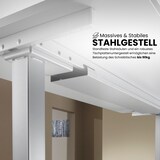 thumbnail of bümö elektrisch höhenverstellbarer Schreibtisch 180x80 cm in weiß, Gestell silber - Schreibtisch höhenverstellbar elektrisch mit Memory-Steuerung,