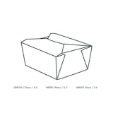 thumbnail of Vegware, Nr.1 Lebensmittelkarton 700 ml (11 x 9 x 6,5 cm), 1669