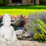thumbnail of Relaxdays XXL Buddha Figur, großer Gartenbuddha sitzend, 70 cm hoch, wetterfest & frostsicher, Garten Dekofigur, creme