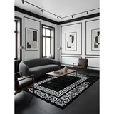 thumbnail of Teppich Flur Klassisch Pflegeleicht Waschbar Strapazierfähig Wohnzimmer Schlafzimmer Schwarz 140x200 cm – ASPEN von Kadima Design