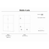 thumbnail of SARMOG MOBILE 4 ANTE KIT L108 P41 H161 in truciolare nobilitato color ossido bianco