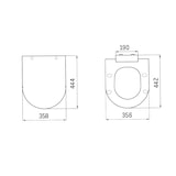 thumbnail of Creavit Rimoff WC Set Wand WC mit Bidetfunktion Edelstahl Düse Softclose WC Sitz weiß Duroplast