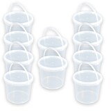 thumbnail of Eimer Deckel lebensmittelecht 3,3 L Liter leer farblos Henkel Kunststoff Set 20 Stück