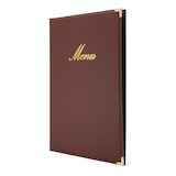 thumbnail of Securit® Capa de Menu A4 "Classic" - Bordeaux - Pele sintética - 4 vistas
