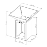 thumbnail of Ciotola da fuoco Auvergnat Corten Quadrato Legno 62 Ciotola Singola