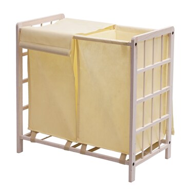 vidaXL Wasmand met 3 vakken 75x42,5x52 cm waterhyacint