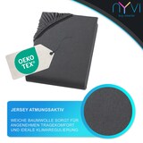 thumbnail of Spannbettlaken DreamScience Heavy Jersey  - Spannbetttuch, Formstabil, 160g/m², Rundum-Gummizug, Bügelfrei 140x200 - 160x200 + 15 cm Topper nougat