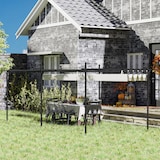 thumbnail of Outsunny pérgola con techo retráctil pérgola de aluminio 6x3 m cenador con tela de poliéster anti-UV resistente al agua pabellón para exterior crema