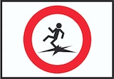 thumbnail of Betreten der Eisfläche verboten Lebensgefahr! Symbol Schild A0 Rückseite selbstklebend
