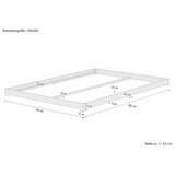 thumbnail of Niedrigbett unbehandeltes Holz 140x200 Fichte Tanne V-60.47N-14 Rollrost inkl.