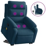 thumbnail of vidaXL Massagesessel mit Aufstehhilfe Blau Samt