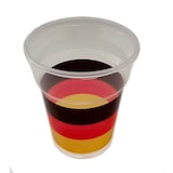 thumbnail of 200x PP-Trinkbecher Einweg  schwarz-rot-gold 350ml 0,3 l Füllstrich Ø 95mm