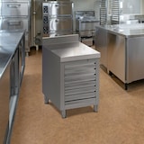 thumbnail of Royal Catering - RVS keukenkast met lades - 50 x 70 cm - 185 kg - 7 lades voor pizzadeeg - met achteropstand -