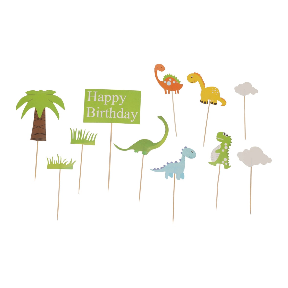 Cake Topper Dinosaurier Tortendeko Kindergeburtstag Kuchendeko Tortenstecker Kinderparty Geburtstagsdeko Bunt Mix