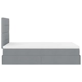 thumbnail of vidaXL Ottoman-Bett mit Matratze Hellgrau 120x200 cm Stoff