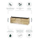 thumbnail of HORTALIA Jardinière d’extérieur en bois GHIO KD 120 X 40 X 40