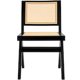 thumbnail of tectake Sedia in legno Lissy con intreccio viennese, stile boho - a pezzo nero