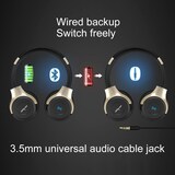 thumbnail of Casque Audio Sans Fil Bluetooth Avec Subwoofer Et Microphone Intégré Or Gold YONIS