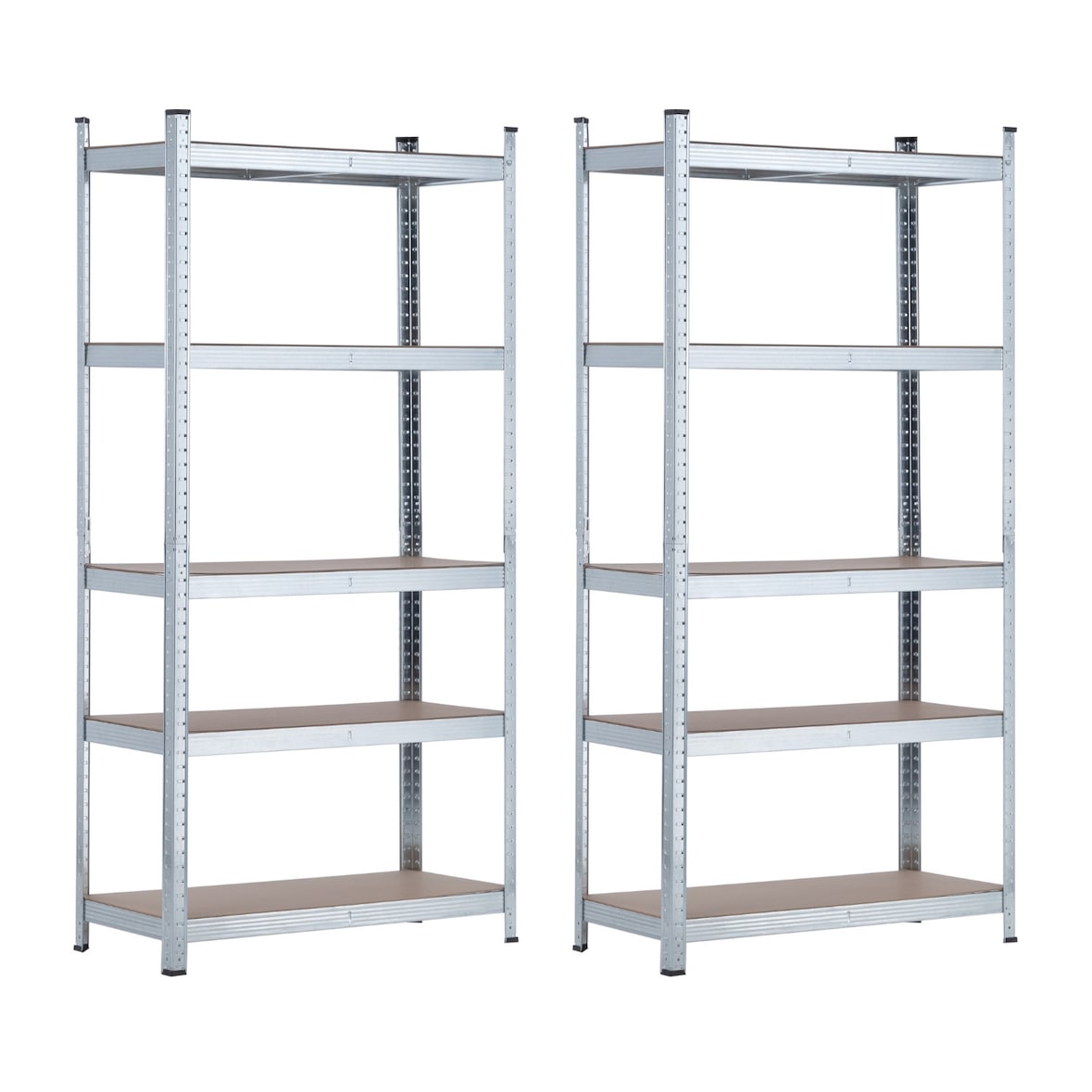 Pack 2 Estanterías Modulares con 5 Baldas Ajustables 180x90x40cm 875Kg Thinia Home