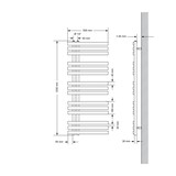 thumbnail of LuxeBath Elektrischer Badheizkörper Iron EM 500×1200 mm Chrom, Heizstab 900W, Thermostat Digital, Handtuchwärmer Design Paneelheizkörper