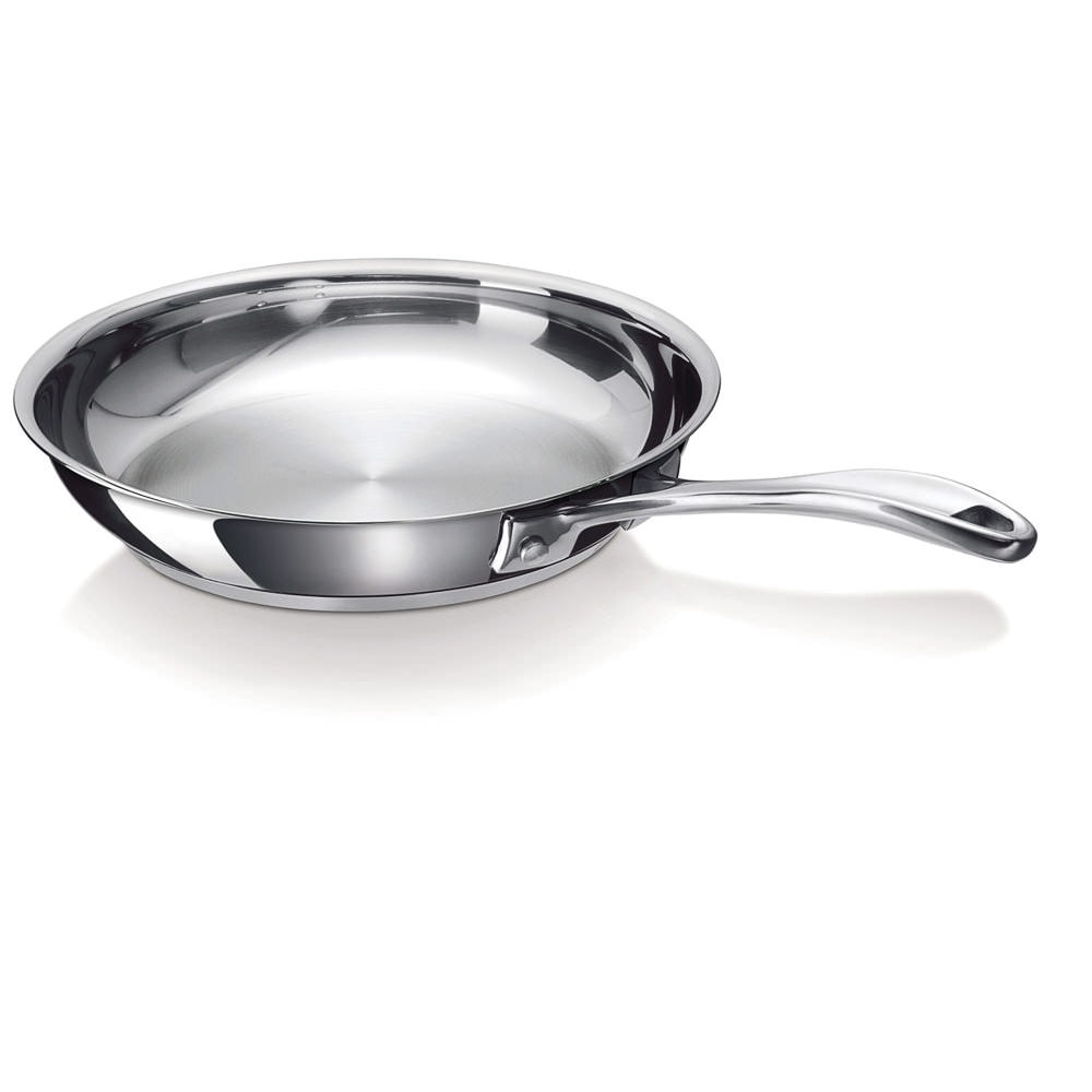 Poêle Chef Lisse 24 cm en   -  Argent Rond Inox Beka