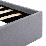 thumbnail of vidaXL Bett mit Bettkasten Hydraulisch LED Hellgrau Stoff 180x200 cm