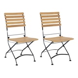 thumbnail of METRO PROFESSIONAL Sedia pieghevole Baviera set di 2, acciaio/legno di acacia, naturale/nero