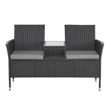 SVITA CHICAGO rotan bank tuinbank lounge zithoek zwart
