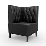 thumbnail of Gastro Eckbank Paris | 64x64 cm | Kunstleder Schwarz | Diamant