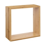 thumbnail of Lot de 3 Étagères murales flottantes Cubes en Bambou Fixations invisibles