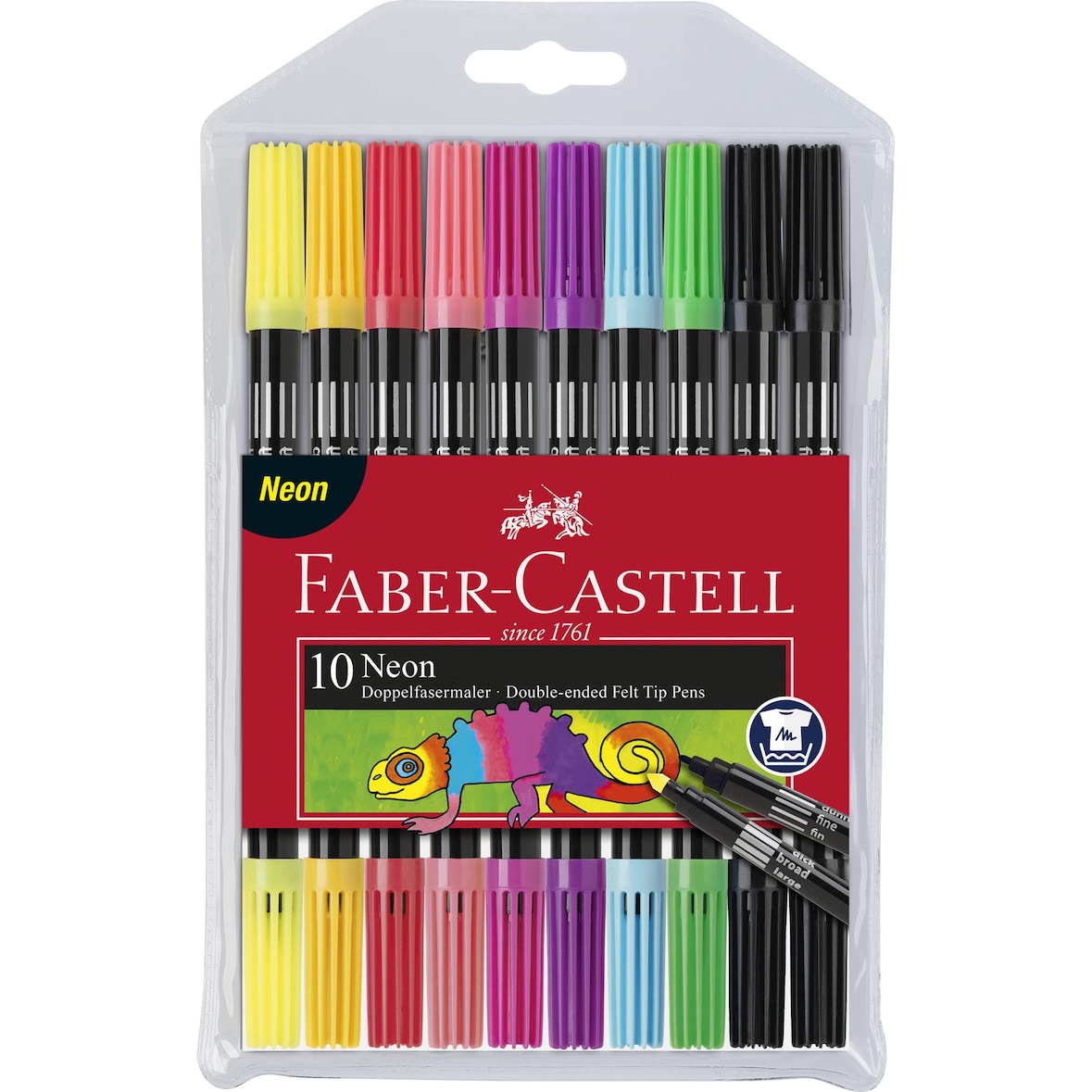 Faber Castell Doppelfasermaler 10er Etui neon