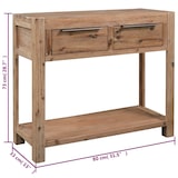 thumbnail of Mesa consola de madera maciza de acacia 82x33x73 cm