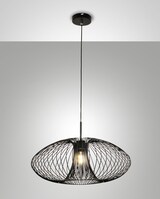 thumbnail of Fassa Pendelleuchte, Ø 60 cm, schwarzes Metall, E27-Fassung (40 W), Industriedesign, Schutzklasse 1, IP20 - Innenbeleuchtung