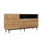 thumbnail of Merax Sideboard im Landhausstil mit Metallfüße, Anrichte aus Holz mit verstellbaren Einlegböden, Kommode, B:160cm