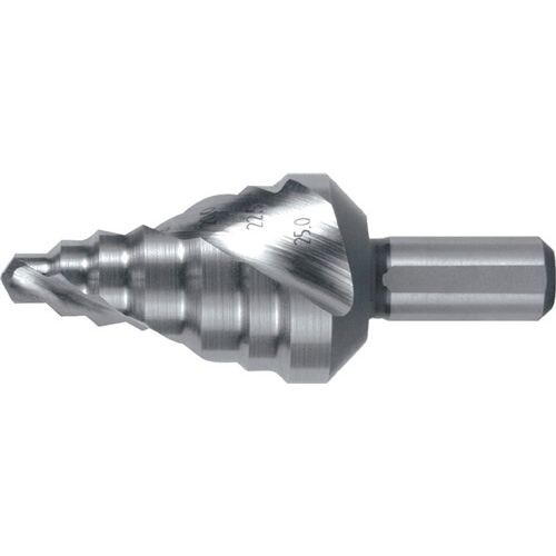 Stufenbohrer Bohrber.6-25mm HSS Spiralnut Stufen 7