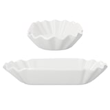 thumbnail of 6x Frietjes XL Pommesschale oval weiß Currywurst-Schale Servier-Teller Porzellan