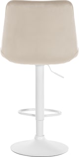 thumbnail of 2er Set Barhocker Toni Samt creme/Metall matt weiss