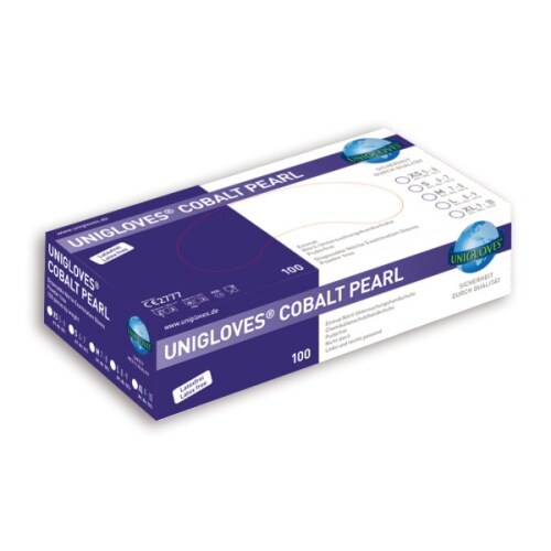 Unigloves COBALT PEARL Nitrilhandschuh puderfrei S | VE= 10 x 100  : S