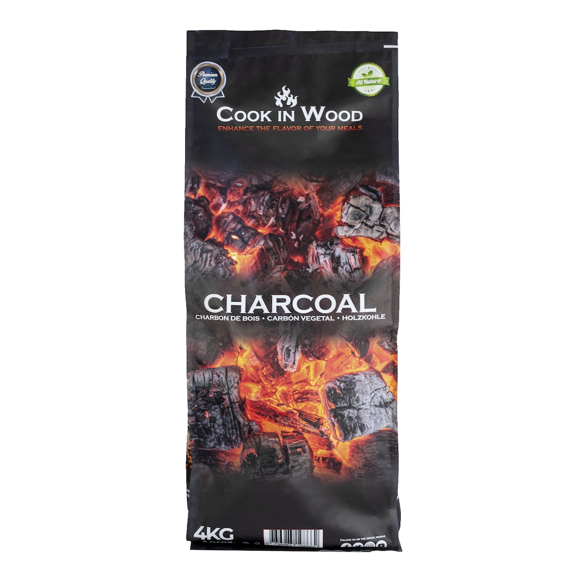 ⭐ Carbón Marabú Cook In Wood 4 kg – Combustión Larga y Sabor Natural ⭐