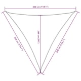 thumbnail of Toldo de vela triangular tela Oxford gris antracita 3x3x3 m