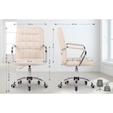 thumbnail of Cadeira de escritório Terni creme/tecido