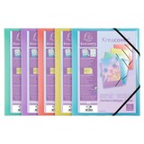 thumbnail of Exacompta  Cod. 55279E - Cartella 3 lembi personalizzabile con elastici Kreacover Pastel in Ppl traslucido - 24x32cm col. assortiti- Conf. da  25 pz.
