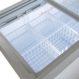thumbnail of GastroHero Eiscreme Gefriertruhe 217 Liter Tiefkühltruhe LED Beleuchtung Schiebeglasdeckel Rollen Eis Gefrierschrank Gewerbe Verkaufstruhe