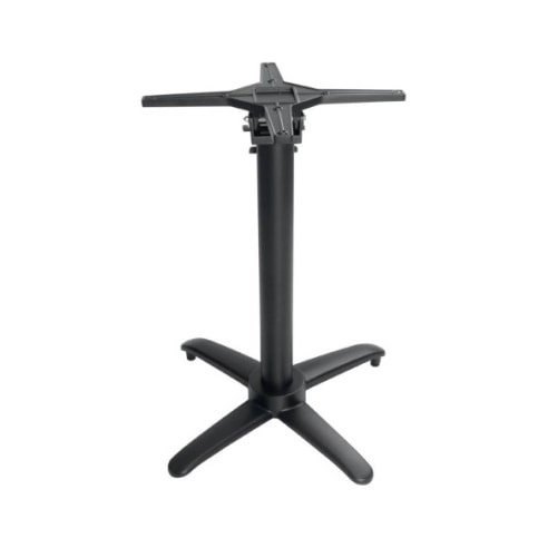 Bolero tafelonderstel opvouwbaar met aluminium onderstel in zwart 720mm hoog