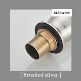 thumbnail of NALA | Grifo de baño alto Vintage Hotel Gastro plateado cepillado | Retro de acero inoxidable premium para fregadero alto|Grifo mezclador 2 conexiones