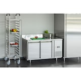 thumbnail of METRO PROFESSIONAL Table réfrigérée GCC2100BS, 136 x 70 x 95 cm, 215 L, 2 portes, argenté