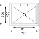 thumbnail of Vogue Diepe Wastafel 77cm Lang
