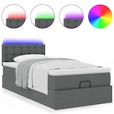 thumbnail of vidaXL Ottoman-Bett mit Matratze & LEDs Dunkelgrau 100x200 cm Stoff